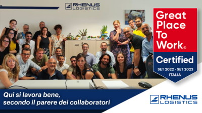 Rhenus obtains Great Place to Work® certification for its Air & Ocean Division in Italy